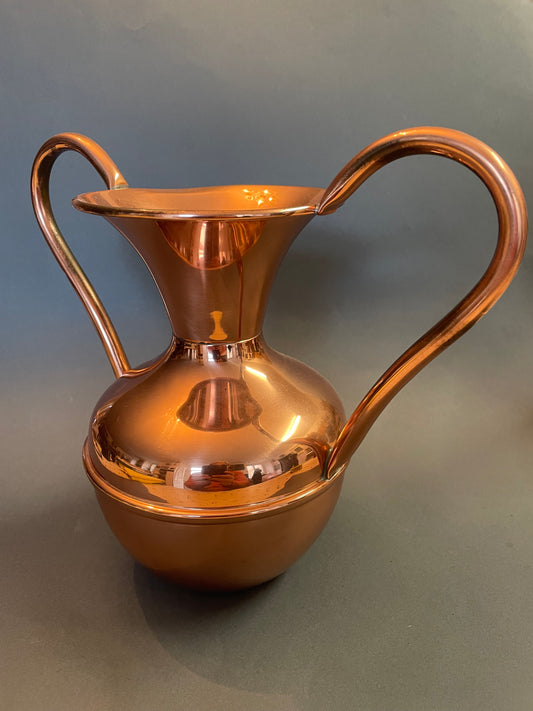 Grand vase en cuivre Artdéco, Lecellier, Villedieu, 20 cm de haut