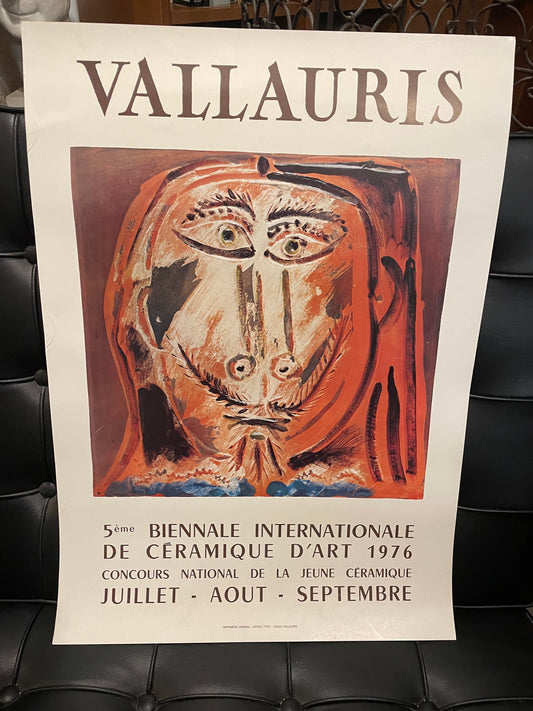 Picasso Vallauris  Affiche Pablo Picasso, biennale de la céramique d’art de Vallauris 1976