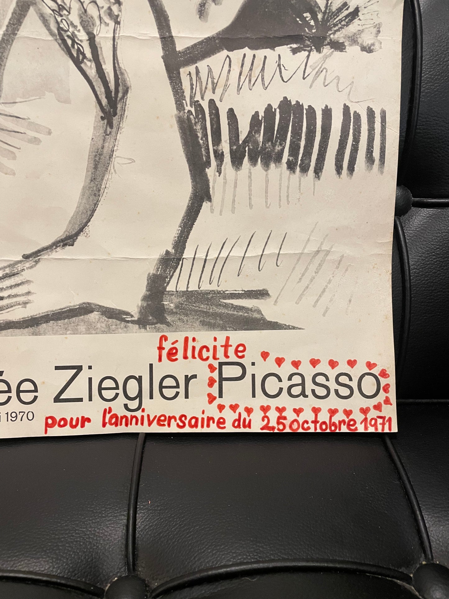 Très rare Affiche d'exposition Pablo Picasso  Galerie Ziegler Zurich 1970
