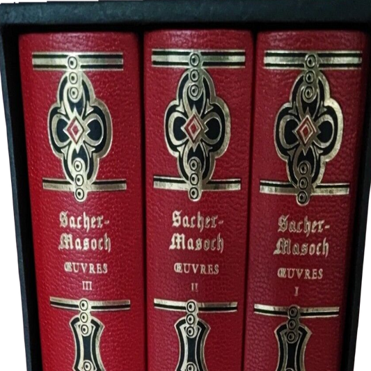 SACHER-MASOCH Léopold Von. Œuvres, 3 volumes sous emboîtage pleine reliure...