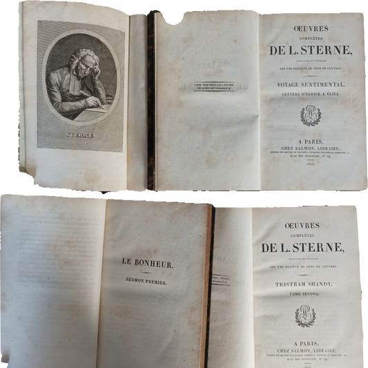 OEUVRES COMPLETES de L. Sterne chez Salmon 1825 4 vol