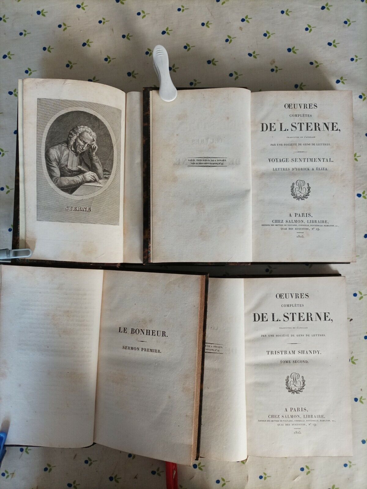 OEUVRES COMPLETES de L. Sterne chez Salmon 1825 4 vol